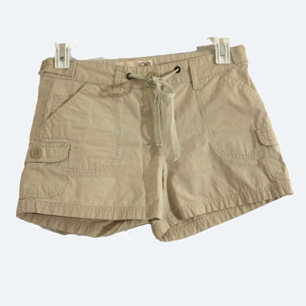 Joe Fresh beige cargo style shorts 100% cotton size 4